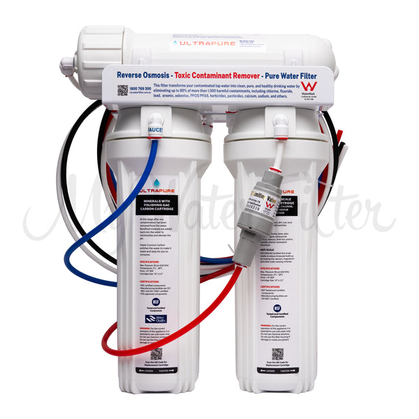 ULTRAPURE Toxic Contaminant Removal Reverse Osmosis Water Filtration System - Twin Housing System - Whole House Pre Filtration Required with watermark
