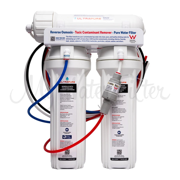 ULTRAPURE Toxic Contaminant Removal Reverse Osmosis Water Filtration System - Twin Housing System - Whole House Pre Filtration Required with watermark