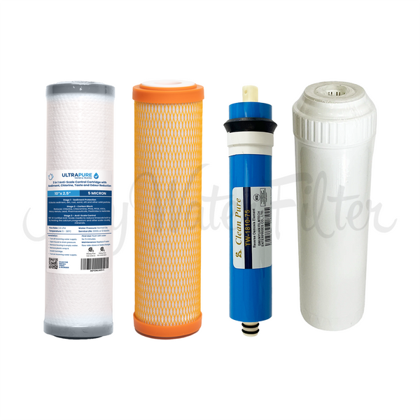 ULTRAPURE Toxic Contaminant Remover Triple Undersink Reverse Osmosis Water Filter Replacement Cartridge Pack with watermark
