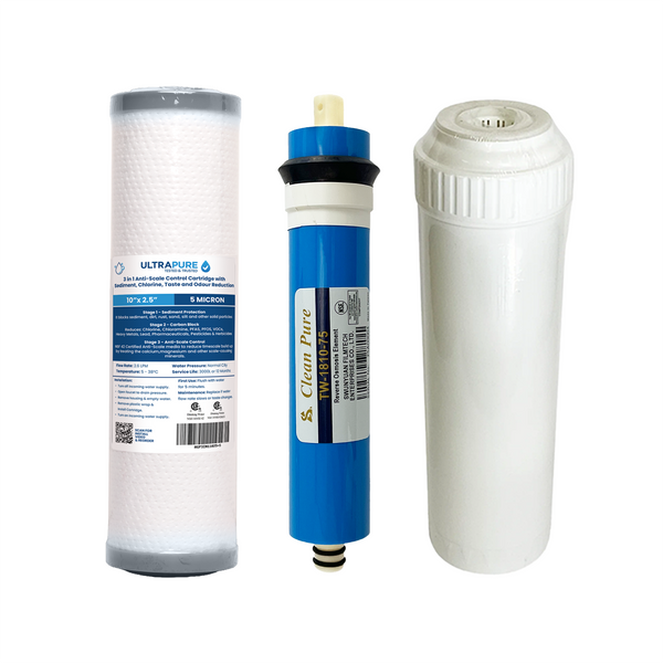 ULTRAPURE Toxic Contaminant Remover Twin Undersink Reverse Osmosis Water Filter Replacement Cartridge Pack