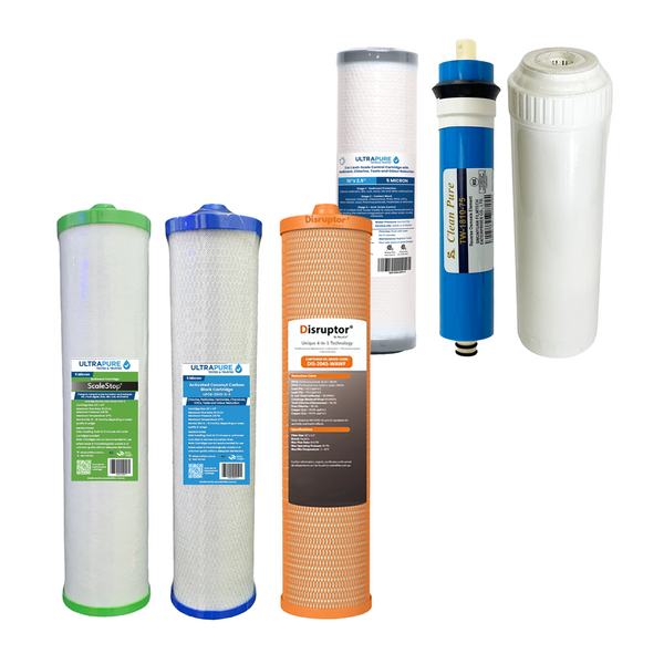 ULTRAPURE Home Filtration System with Super Seal Cartridges &  Undersink Pure Drinking Water System Replacement Cartridge Pack