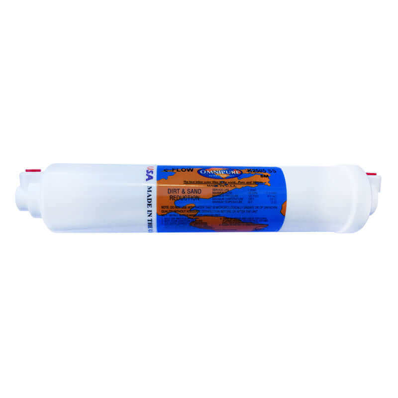 Omnipure Inline Filter K2505 SS 5 Micron Sediment Water Filter Replacement Cartridge 10