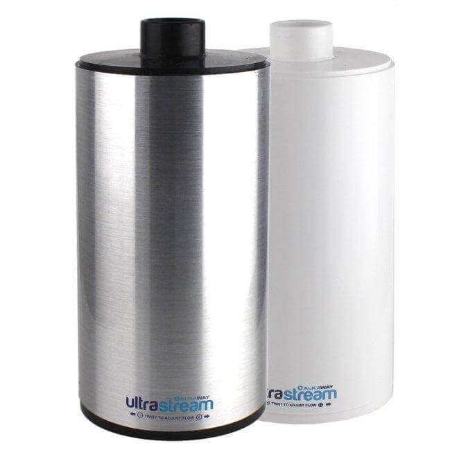 The Replacement Cartridge for the UltraStream Hydrogen Rich Water Ionizer Filter System is available in chrome with a black top and white with a white top. These cartridges from Alkaway are perfect for generating hydrogen-rich water, thereby enhancing health benefits while ensuring efficiency.