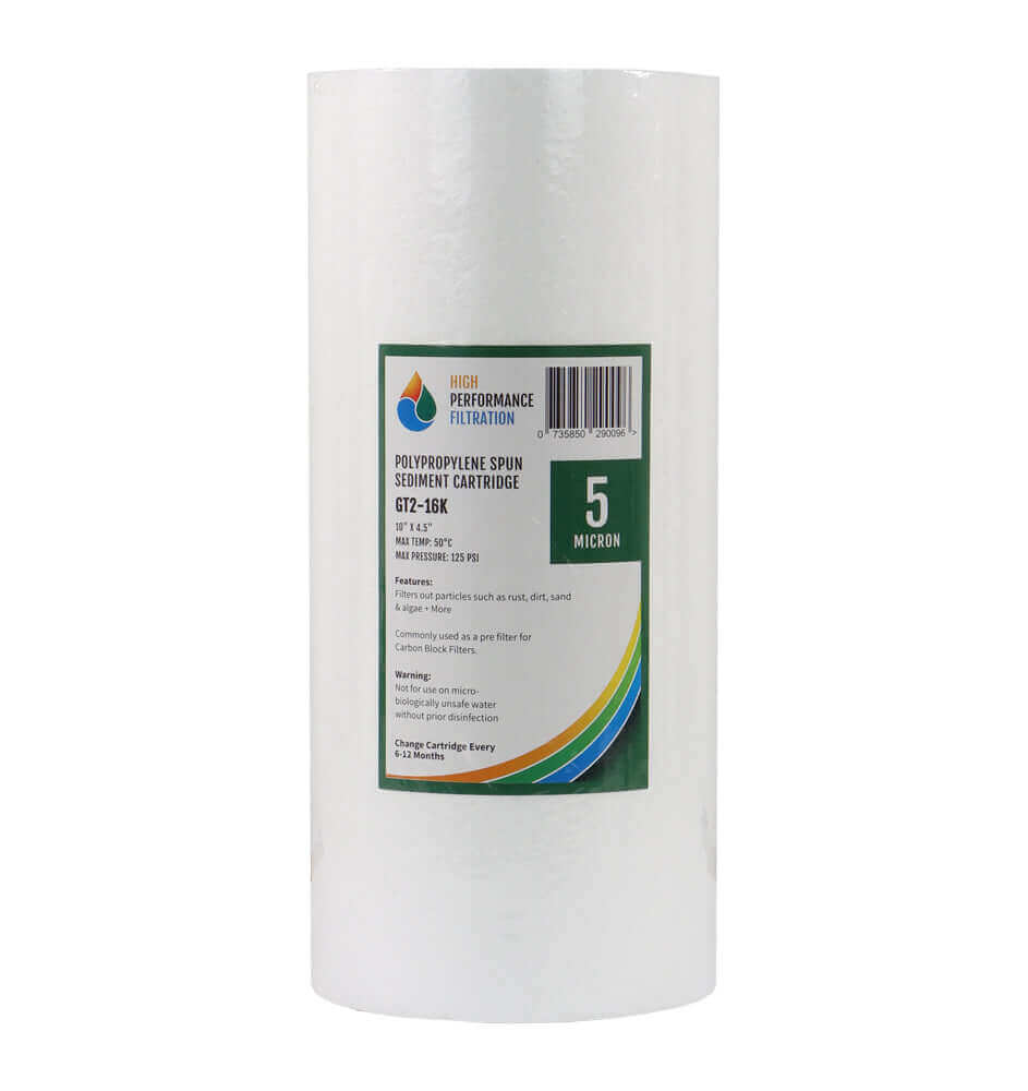 The HPF Polyspun Sediment Whole House Water Filter Replacement Cartridge 10