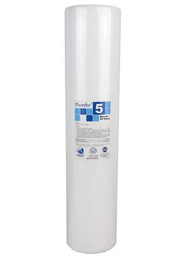 Purefer 5 Micron Polyspun Sediment Water Filter Replacement Cartridge 20