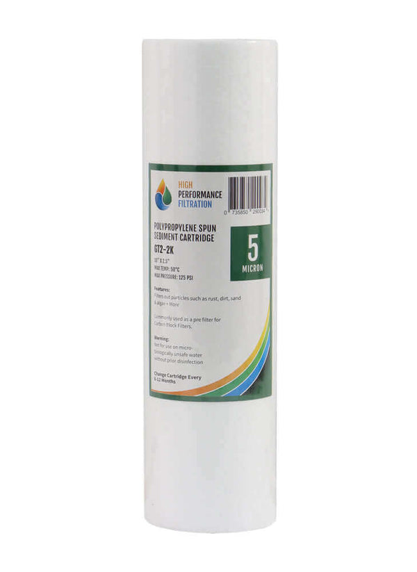 White HPF Polyspun Sediment Water Filter Replacement Cartridge (10