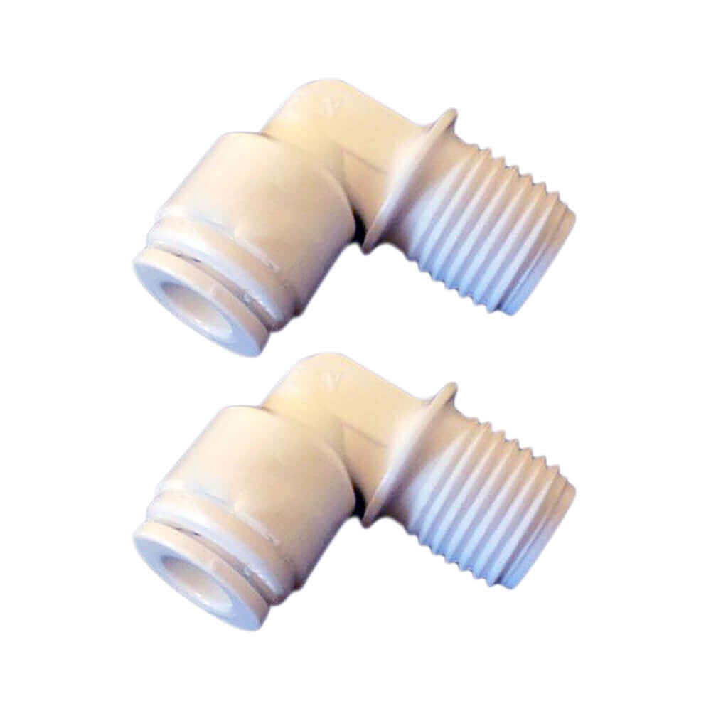 Two elbow connectors from 2 x 1/4