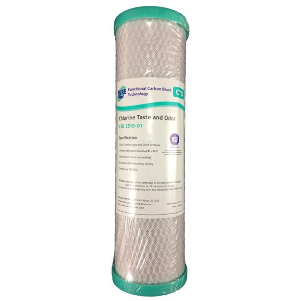 Pure CTO Coconut Carbon Block Water Filter Replacement Cartridge 10