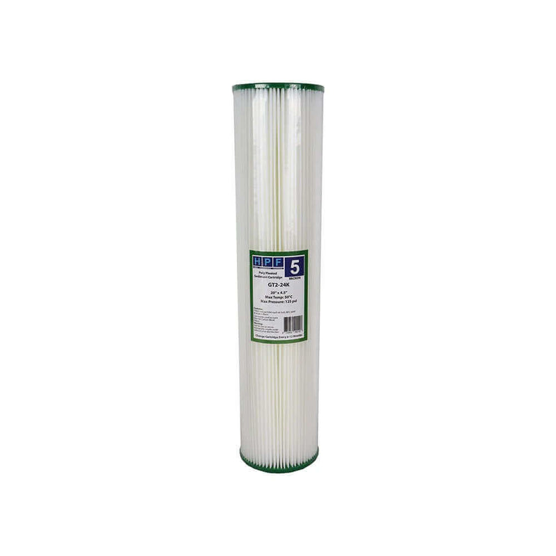 HPF Pleated Sediment Whole House Water Filter Replacement Cartridge 20" x 4.5"