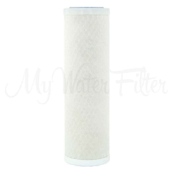 A white carbon block filter as part of the Doulton Ultracarb 0.5 Micron Replacement Cartridge Pack for a Triple Benchtop-Under Sink City Water Filter