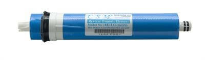 TFC RO Membrane 50GPD in blue, featuring a label and serial number.