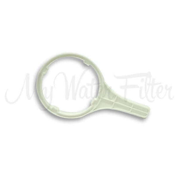 White  water filter housing removal tool, designed for 10" & 20" x 4.5" Big Blue filters.