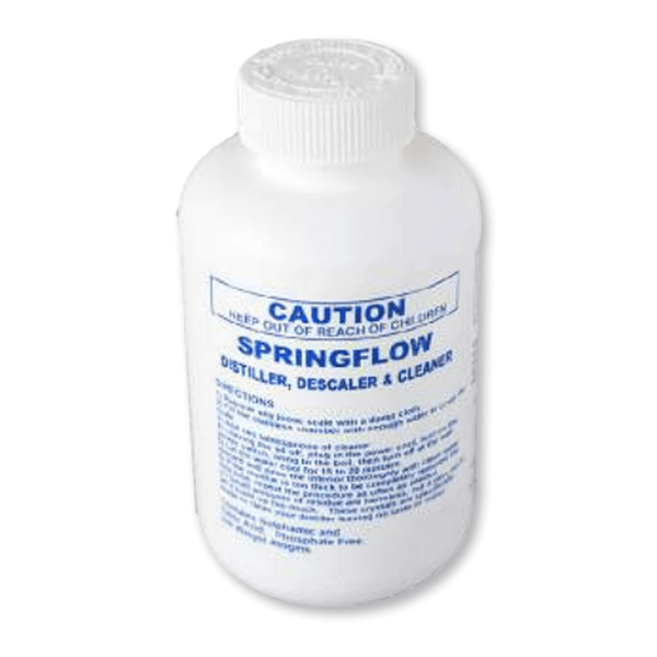 A white bottle labeled 
