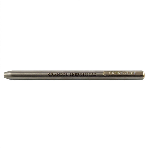 A silver pen-shaped object Grander Penergizer