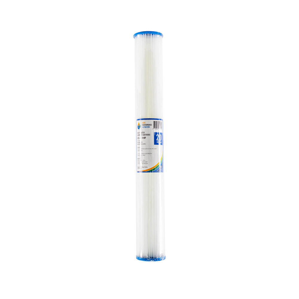HPF 20 Micron Pleated Sediment Whole House Water Filter Replacement Cartridge 20