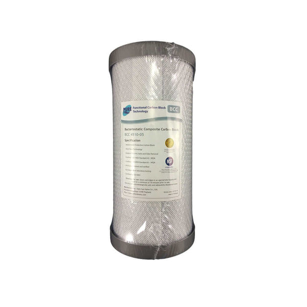 A Pure BCC Silver Impregnated Carbon Block Whole House Water Filter Replacement Cartridge, 10