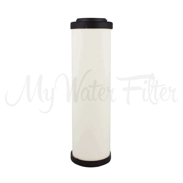 A white ceramic water filter cartridge, 10