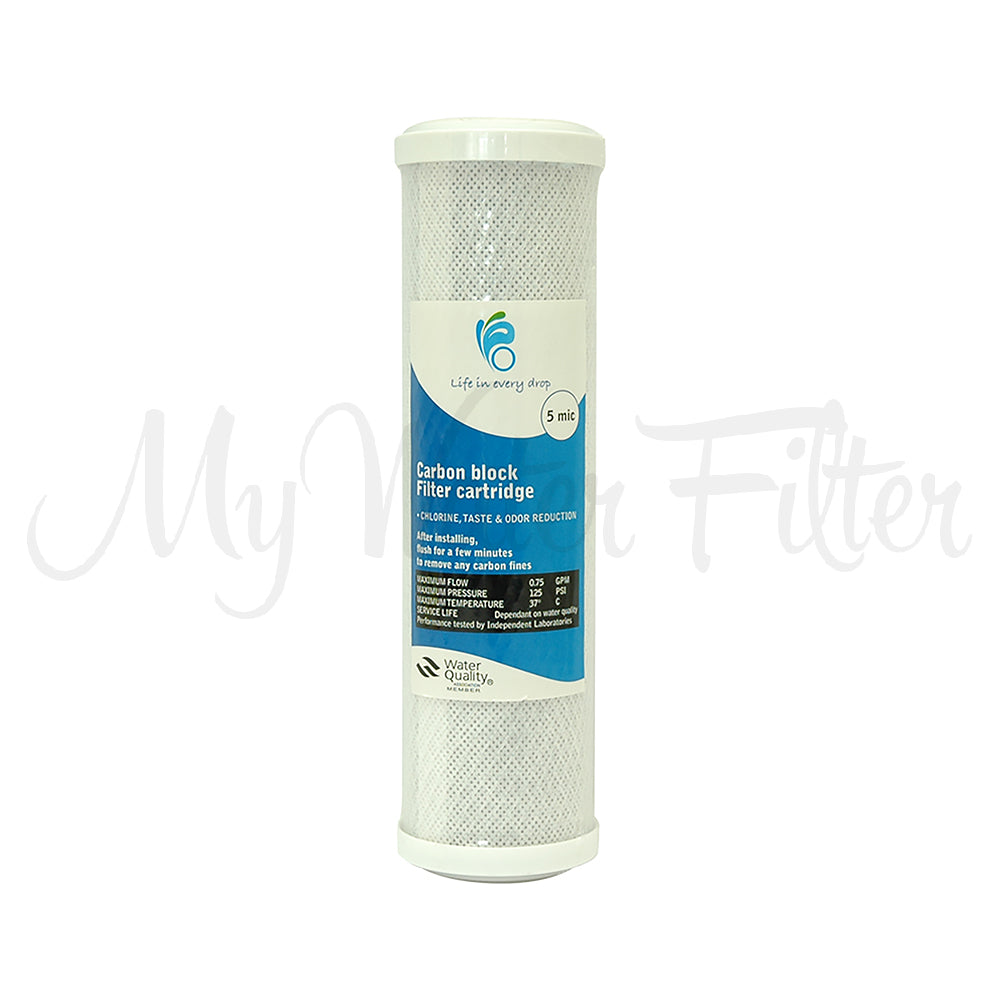 Life in Every Drop 5 Micron Carbon Block Water Filter Replacement Cartridge 10