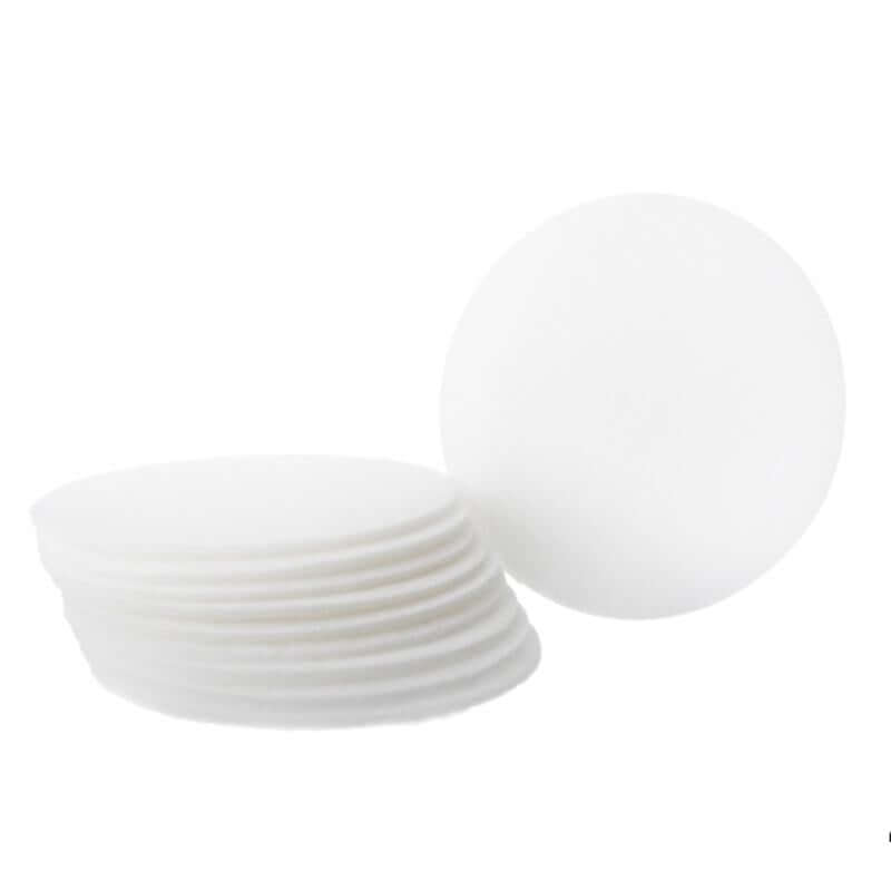 A pack of 10 of round, white micro filter pads to fit Aroma Sense Q products.