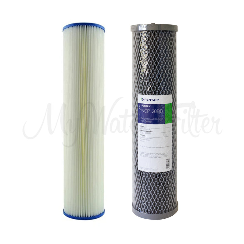 Replacement Cartridge Pack for MWF 20" x 4.5" Twin Big Blue Whole House LOW PRESSURE Rain Water Tank Filter System