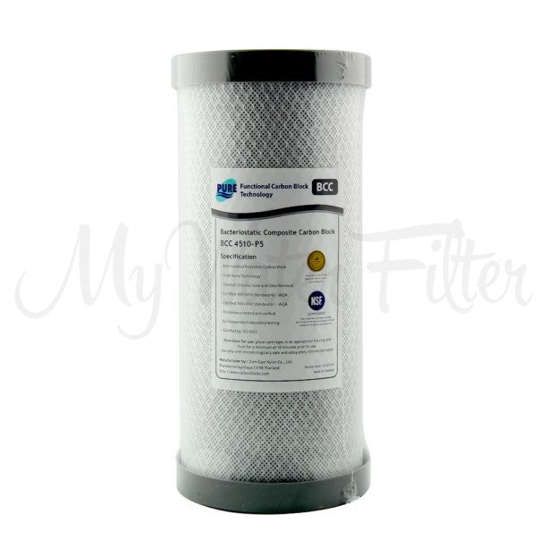 Pure BCC Silver Impregnated Carbon Block Whole House Water Filter Replacement Cartridge 10
