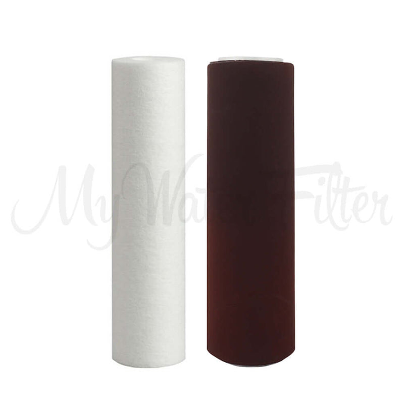 Replacement Cartridge Pack for ULTRAPURE Aragon 10" Twin Under Sink - Benchtop Water Filter with Sediment Protection
