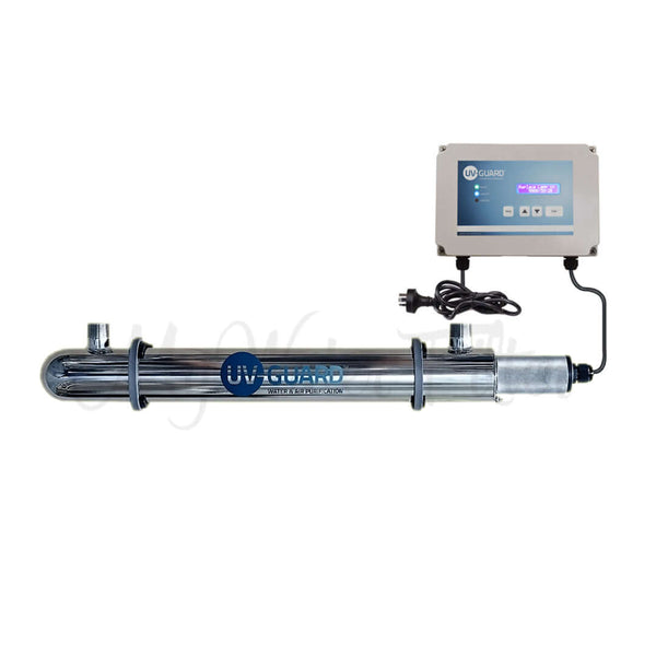 The UV Guard UVG SLT30 30 Watt Under Sink Ultraviolet Light System, featuring a control unit and ontroller with power cord