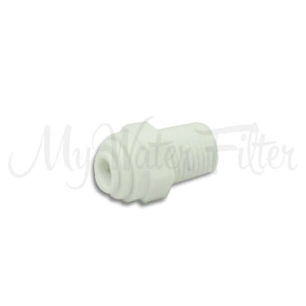 A John Guest Straight Adaptor with a 1/4