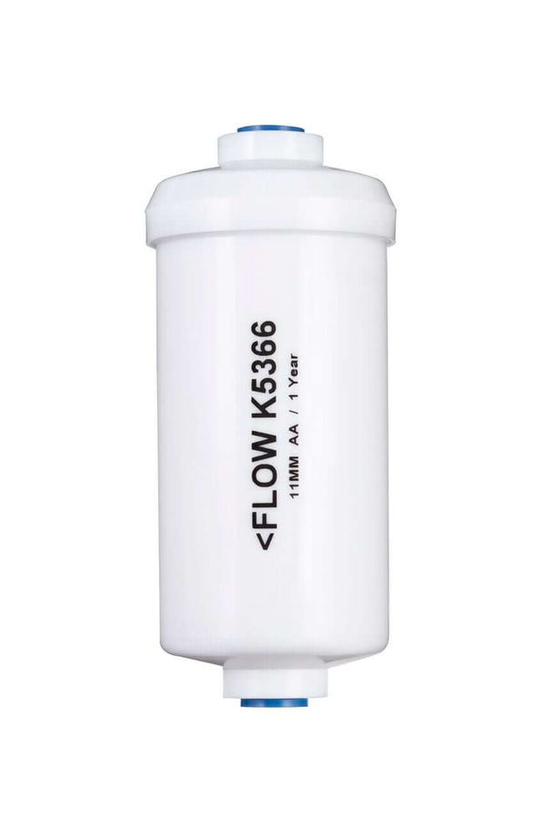 White cylindrical water filter with 